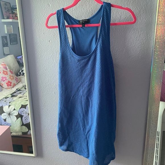 Blue Lace Dress, Athletic Material, Bycorpus, Size M - Picture 1 of 3